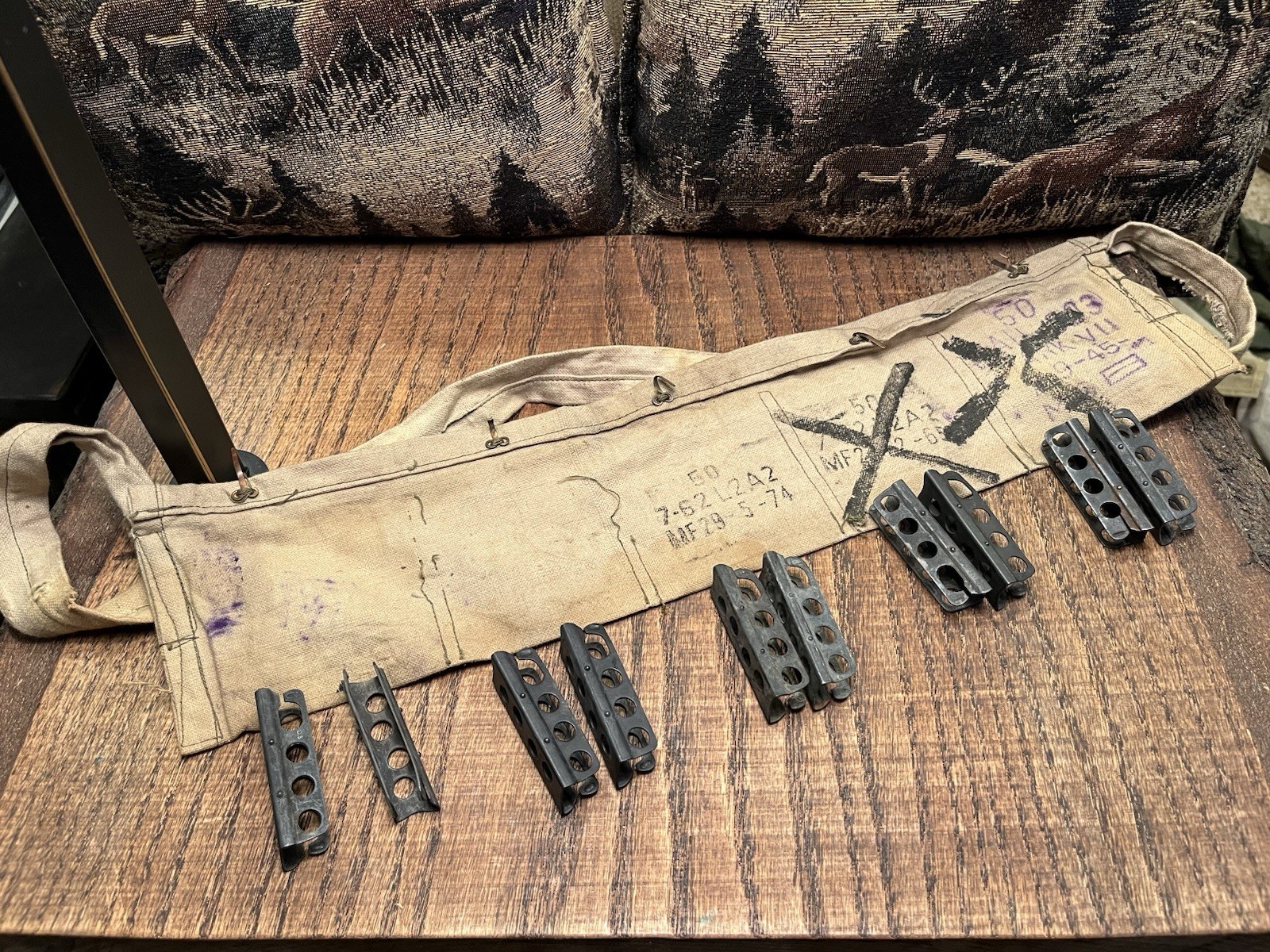 10 303 British Enfield Rifle Carbine Stripper Clips + WW1 WW2 Bandoleer