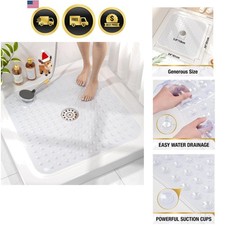Non Slip Shower Bathtub Mat 24x24 Inch Safe Bath Floor Mat for Tub