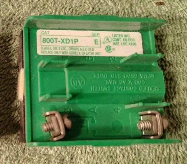(1) Allen Bradley 800T-XD1P Contact Block-Read Description And See Pics