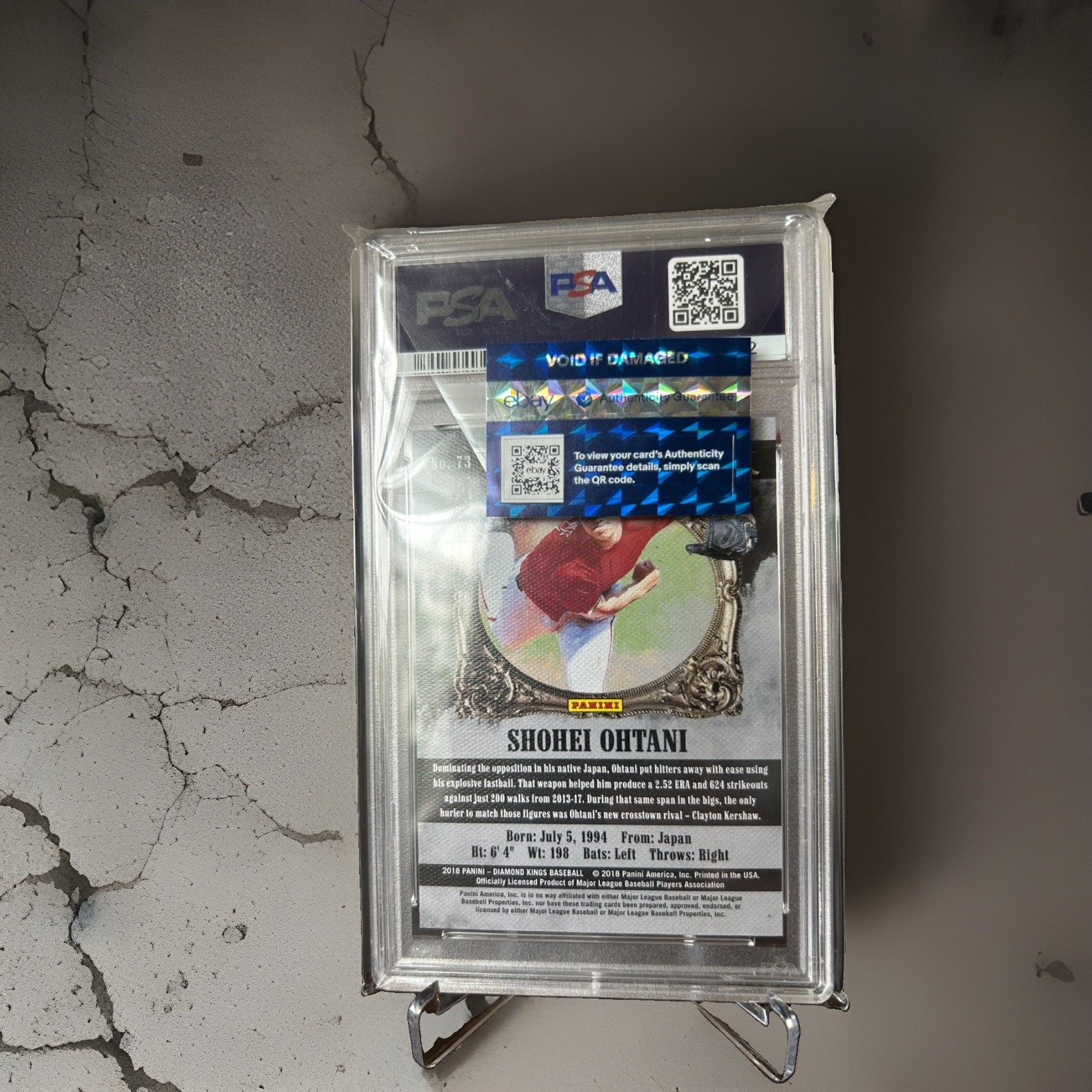 SHOHEI OHTANI 2018 LEAF ULTIMATE DRAFT 1990 AUTO PSA 8 ROOKIE RC Q0842 view 7