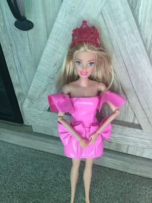 Disney Princess Doll Hair Crown Headwear Ariel Tangled Belle Anna Hot Pink Heart