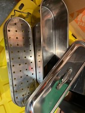 Fagor Commercial 18-10 Stainless Steel 3 Piece Fish / Vegetable Poacher Steamer