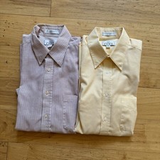 VTG Enro Dress Shirt Men's Button Down Long Sleeve LOT OF 2 Sz 16 1/2 32/33