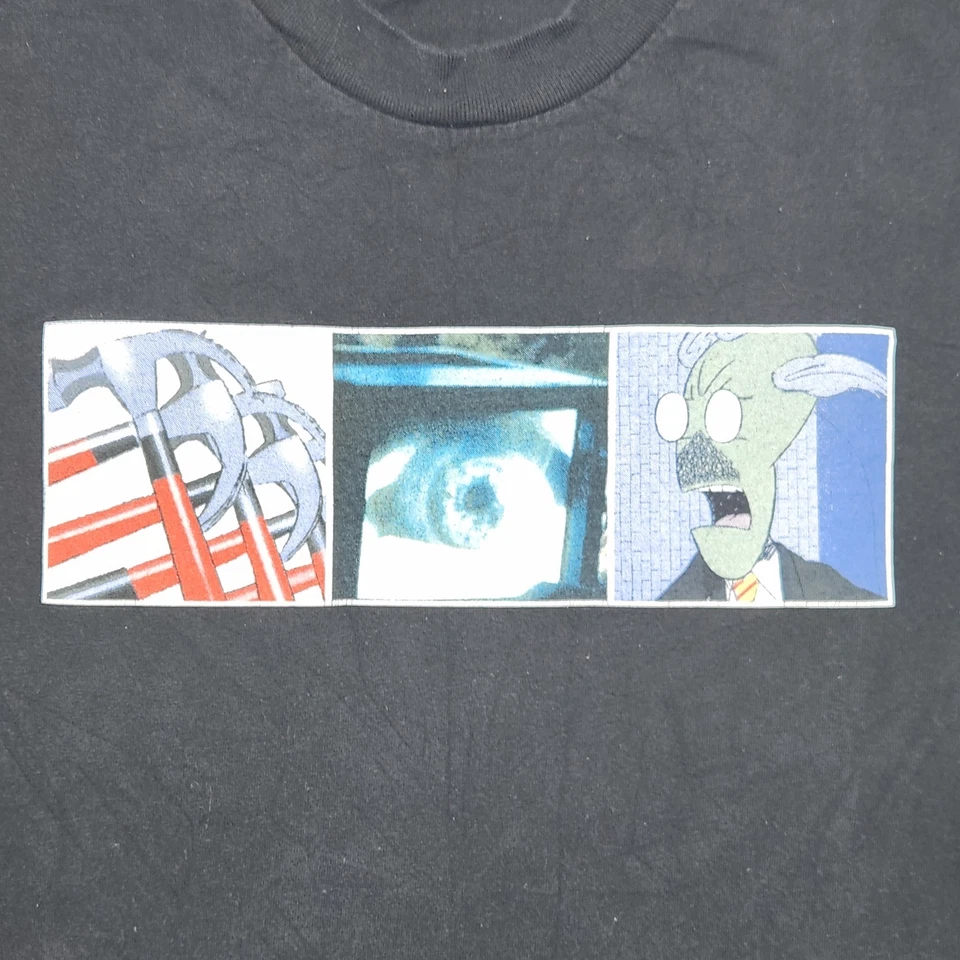 VINTAGE Roger Waters Shirt Large Black Pink Floyd The Wall In the Flesh - Image 4 of 4