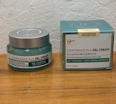 IT Cosmetics Confidence In A Gel Cream Moisturizer Oil Control Anti-Aging 2oz