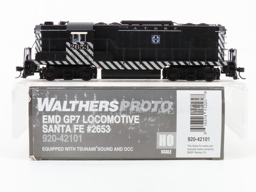 Escala HO Walthers Proto 920-42101 ATSF Santa Fe GP7 diésel #2653 wDCC y sonido | Condition: Used