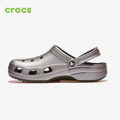 NEW CROCS CLASSIC METALLIC CLOG CRS205831 205831 GRAPHITE UNISEX SIZE