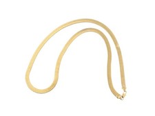 Genuine 18K Yellow Gold Filled TARNISH-FREE 22 inch 2 mm Thin Flat Snake Chain