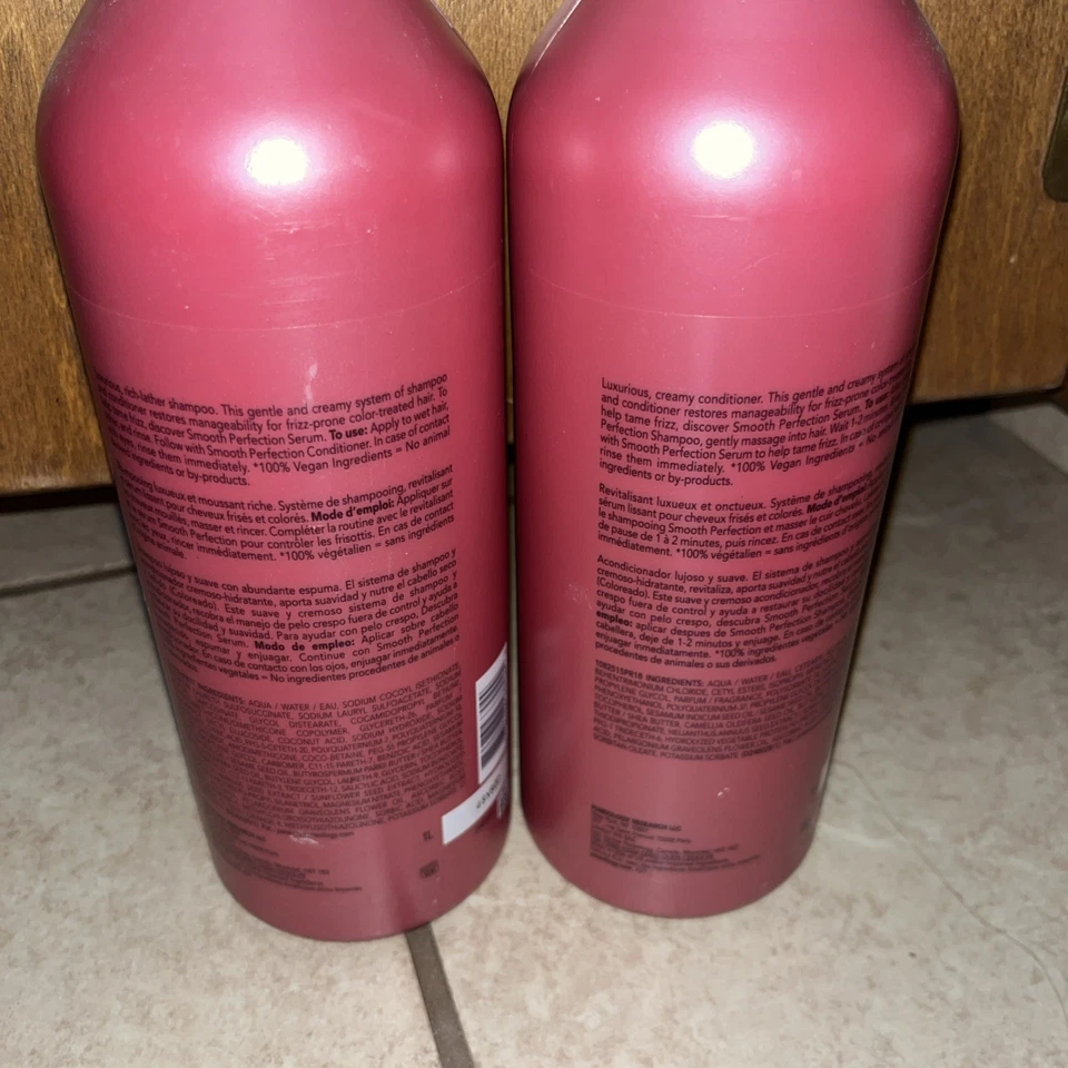 Pureology Smooth Perfection Shampoo and Conditioner Liter Set (33.8oz each) USED - Image 2 of 2