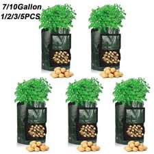 7/10 Plant Grow Bags Potato Fruit Vegetable Garden Planter Growing Bag Green