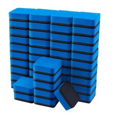 Favourde 48 Pack Magnetic Whiteboard Dry Erase Erasers 1.97 x Inch, Blue