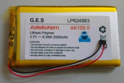 Astell & Kern AK100 ll Tragbarer Audio Player Akku - 3,7 V 2500 mAh