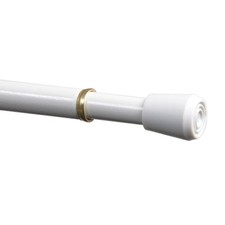 Adjustable Spring Tension Curtain Rod 28-48 Inches 7/16 Inch Diameter Steel Tube