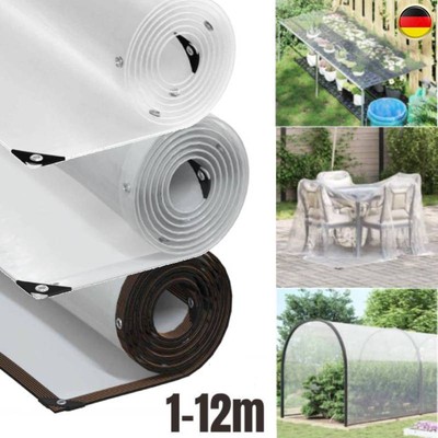 Wasserdichte Abdeckplane Transparente Plane mit Ösen Schutzplane PE PVC Folie