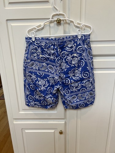 Polo Golf Ralph Lauren Men's Shorts Bandanna Blue Size 32 Golf Tennis - Picture 4 of 12