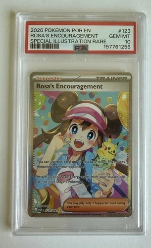 2026 POKEMON POR EN-PERFECT ORDER #123 ROSA'S ENCOURAGEMENT PSA 10