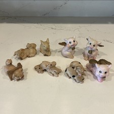 Lot Of 8 Various Vintage Cute Pig Figurines