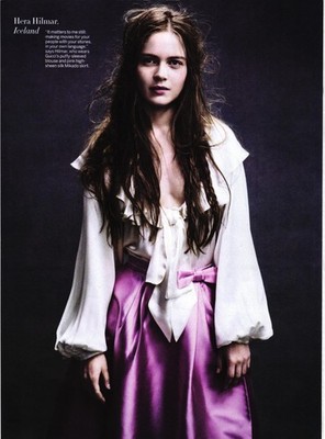 Hera Hilmar Iceland in a Gucci Pirate Shirt & Silk Mikado Skirt Print Ad 326