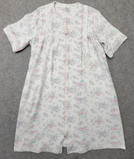 Vintage Miss Elaine Classics Womens Floral Sleep Robe Size S Full Zip has flaws