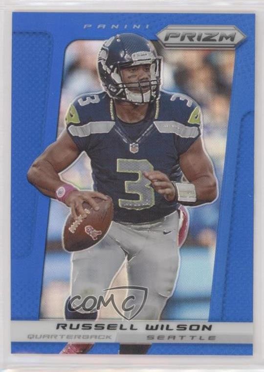 2013 Panini Prizm Wal-Mart Blue Prizm Russell Wilson #189 h8k