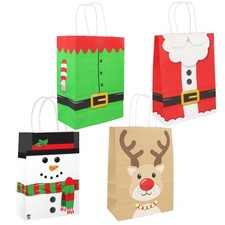Christmas Gift Bags With Handles Kids Small Novelty Present Paper Party Loot Bag