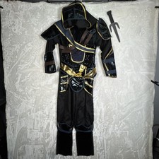 Ninja Blue Black Gold Halloween Costume Child Youth Boys M 7-8 Teetor  Co.
