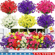 Silk Morning Glory Artificial Flowers for Outdoors Spring Decoration, Resistant