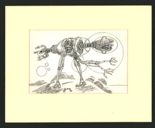 Steven Fox Sci-Fi Artist Original Drawing Rob...