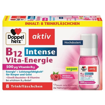 DOPPELHERZ B12 Intense Vita-Energie Trinkfl. 8 ST PZN 17250480