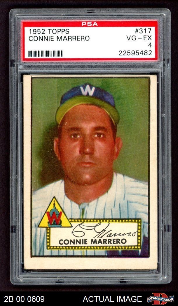 1952 Topps #317 Connie Marrero Senators PSA 4 - VG/EX
