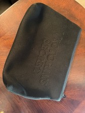 Victoria's Secret Black Makeup Bag with Zipper, Travel Case  Cosmetic Organizer