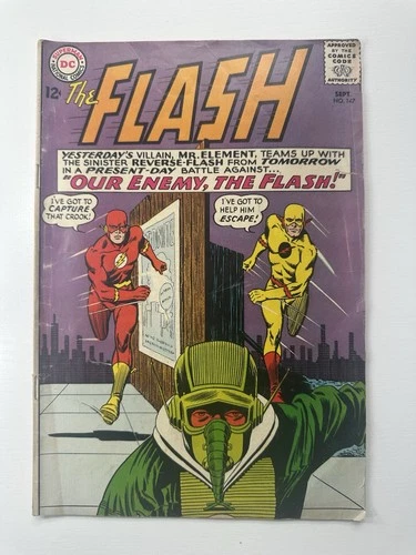 The Flash #147  Our Enemy the Flash  DC Comics September 1964 SILVER Age Vintage