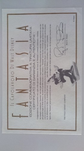 IL CAPOLAVORO DI WALT DISNEY FANTASIA 2 VIDEOCASSETTE LITOGRAFIA ORIGINALE - Foto 9 di 9