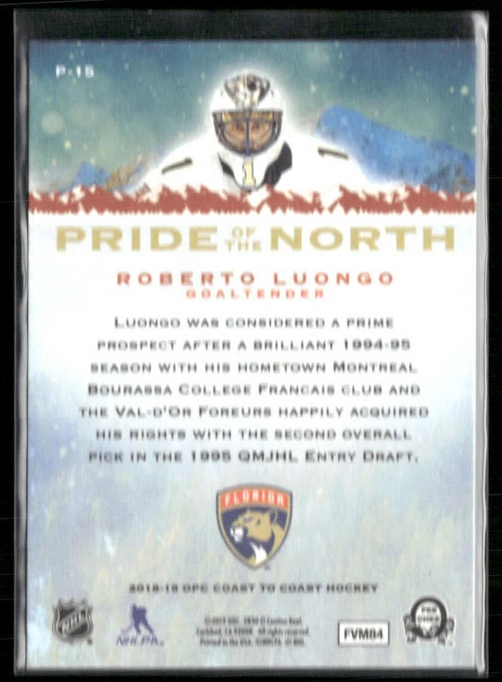 2018-19 O-Pee-Chee #P-15 Roberto Luongo - Image 2 of 2