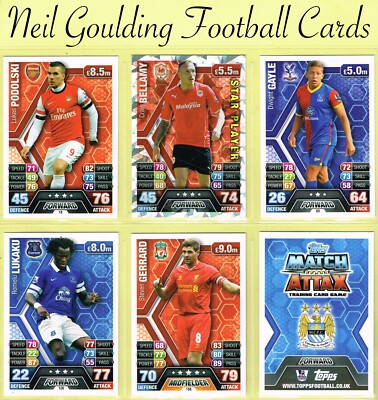 Topps Match Attax 2013-14   Premier League   Fußball Karten #1 bis #180