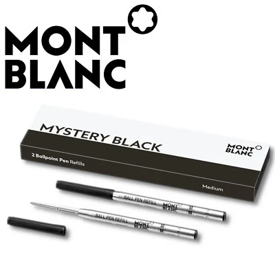Montblanc Kugelschreibermine Mine Refills M Mystery Black schwarz 2 Stück