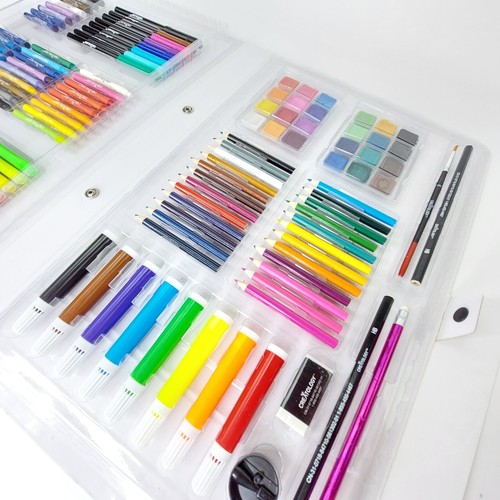 Set de Arte Creatología para Niños 100 Piezas Marcadores Lápices de Colores Acuarelas Crayones - Imagen 2 de 13