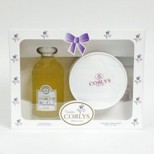 Corlys Violetas Cologne Splash Glass Bottle 8 oz  Dusting Powder 3 oz Gift Set