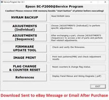 Epson Plotter Service Program F2000 + Service Manual