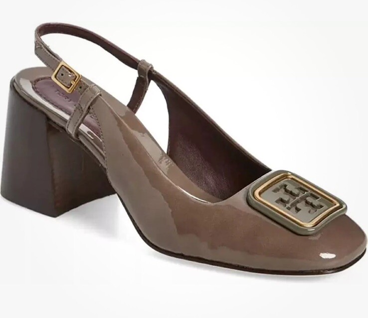 Tory Burch Georgia Bombé Slingback smoke gray Sz 8 $358 | eBay