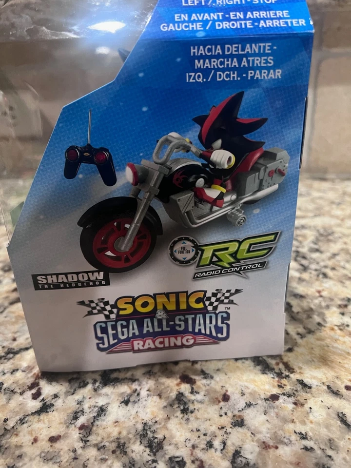 New In Box Shadow The Hedgehog Motorcycle Sonic Sega All-Stars Racing RC Bike - Image 3 of 4
