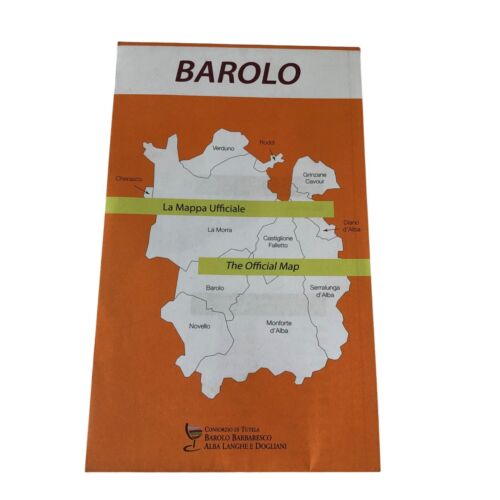Barolo Italy Official Map Wine Regions Vineyards 23.5" x 30.5" - Imagen 1 de 5