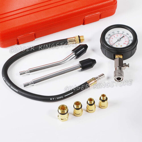 PETROL ENGINE COMPRESSION TEST TESTER KIT SET FOR AUTOMOTIVE CAR PRESSURE METER - Picture 7 of 10