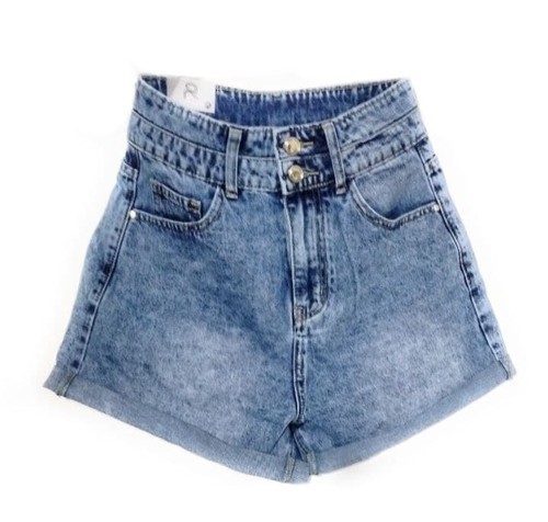 short jeans donna pantaloncino corto effetto gonna denim vita alta di  tendenza | eBay