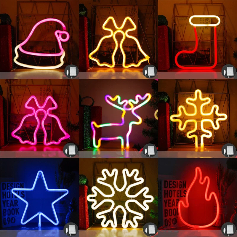 Led neon on sale christmas signs