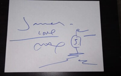 PETER MAX - SIGNED & SKETCHED 8.5x11'' THIN COPY SHEET PRINT PAPER W/PROOF