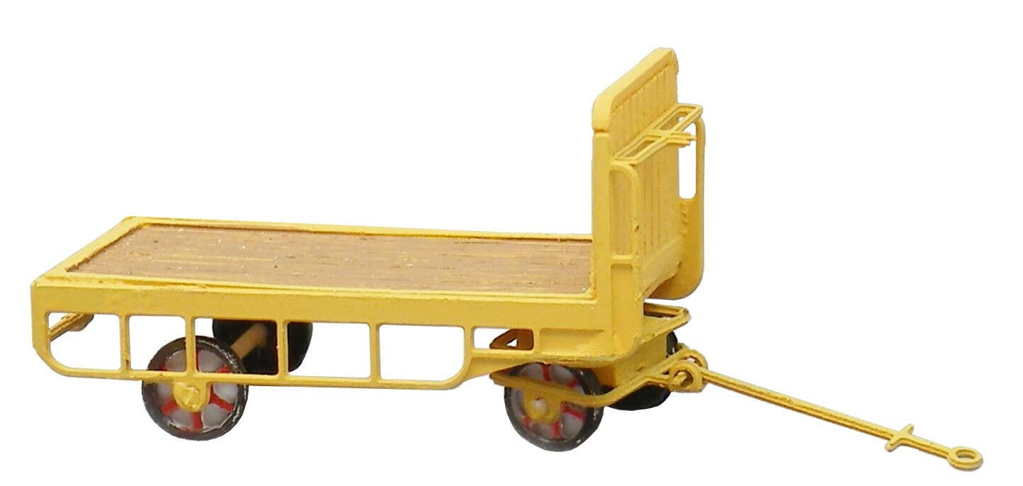Artitec 387.32-YW - Luggage transport cart for the station, yellow HO 1:87