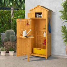NNECW Outdoor Storage Cabinet with Lockable Doors for Garden