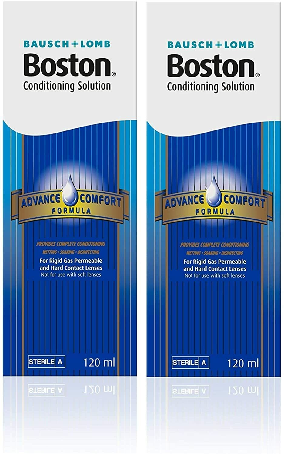 2 x Boston Advance Conditioning Solution 120ml each for RGP contact lenses
