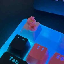 Cute Pink Donut Artisan Keycap, kawaii for OEM switches